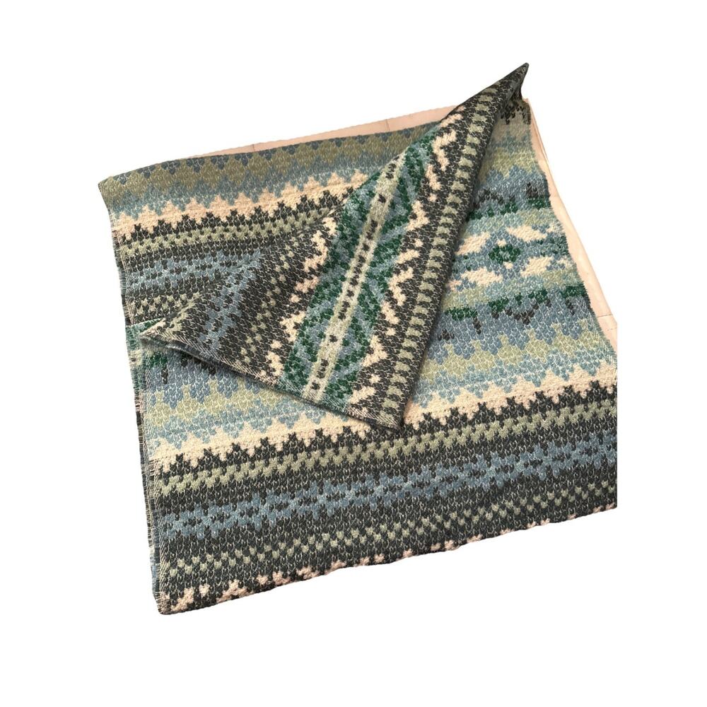 J. Jill Teal/Blue Patterned Infinity Scarf Wrap - Picture 5 of 5